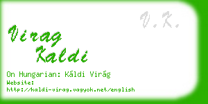 virag kaldi business card